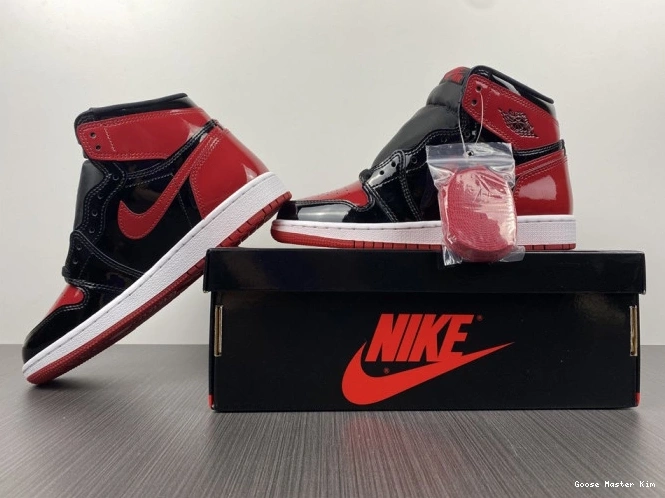 Bred Air 555088-063 High Patent Jordan OG 1 0629